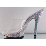 Transparent 13 cm LIP-101DM Mules Strass Heel