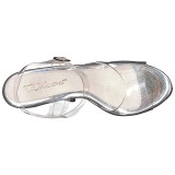 Transparent 13 cm LIP-108MG Damenschuhe mit hohem Absatz