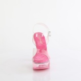 Transparent 13 cm MARTINI-508 Rosa plateau high heels sandaletten