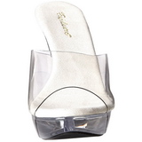 Transparent 14 cm COCKTAIL-501 Plateau Mules Schuhe