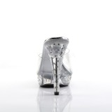 Transparent 14 cm COCKTAIL-501SDT Mules Strass Heel