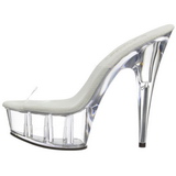 Transparent 15,5 cm Pleaser DELIGHT-601 Plateau Mules Schuhe