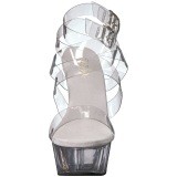 Transparent 15 cm DELIGHT-635 Sandaletten mit high heels