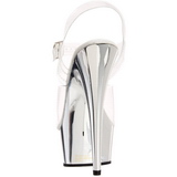 Transparent 15 cm Pleaser DELIGHT-608 Chrome Plateau High Heels