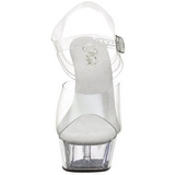 Transparent 15 cm Pleaser DELIGHT-608 High Heels Platform