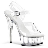 Transparent 15 cm Pleaser DELIGHT-608 Plateau High Heels