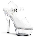 Transparent 15 cm Pleaser KISS-208LS High Heels Platform