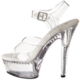 Transparent 15 cm Pleaser KISS-208LS High Heels Platform