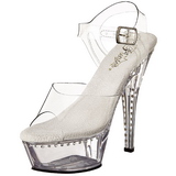 Transparent 15 cm Pleaser KISS-208LS Plateau High Heels