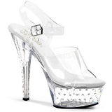 Transparent 15 cm STARDUST-608 Damenschuhe mit hohem Absatz