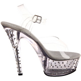 Transparent 15 cm STARDUST-608 Damenschuhe mit hohem Absatz