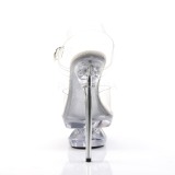 Transparent 16,5 cm ECLIPSE-608 High Heels Stilettos