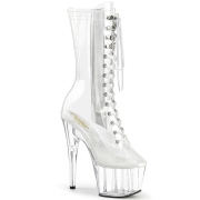 Transparent 18 cm ADORE-1050C plateau stiefel high heels