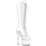 Transparent 18 cm ADORE-2020C plateau stiefel high heels