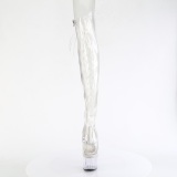 Transparent 18 cm ADORE-3019C overknee stiefel mit schnürung