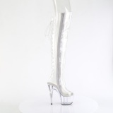 Transparent 18 cm ADORE-3019C overknee stiefel mit schnürung
