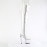 Transparent 18 cm ADORE-3019C overknee stiefel mit schnürung