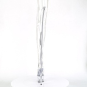 Transparent 18 cm ADORE-3021 Pleaser Overkneestiefel