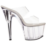 Transparent 18 cm ADORE-702 Plateau Mules Schuhe