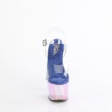 Transparent 18 cm ADORE-708HT Blaue plateau high heels sandaletten