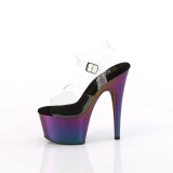 Transparent 18 cm ADORE-708HT Lila plateau high heels sandaletten