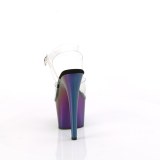 Transparent 18 cm ADORE-708HT Lila plateau high heels sandaletten