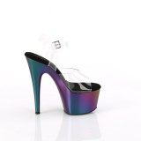 Transparent 18 cm ADORE-708HT Lila plateau high heels sandaletten