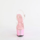 Transparent 18 cm ADORE-708HT Rosa plateau high heels sandaletten