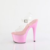 Transparent 18 cm ADORE-708HT Rosa plateau high heels sandaletten