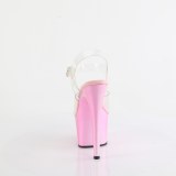 Transparent 18 cm ADORE-708HT Rosa plateau high heels sandaletten