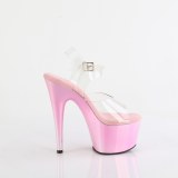 Transparent 18 cm ADORE-708HT Rosa plateau high heels sandaletten