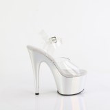 Transparent 18 cm ADORE-708HT Silber plateau high heels sandaletten