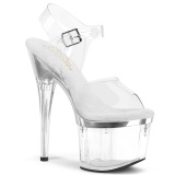 Transparent 18 cm ESTEEM-708-2 exotic pole dance high heels