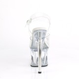 Transparent 18 cm ESTEEM-708 exotic pole dance high heels