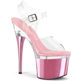 Transparent 18 cm ESTEEM-708 exotic pole dance high heels rosa