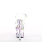 Transparent 18 cm ESTEEM-708RBP Hologramm plateau high heels