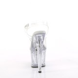 Transparent 18 cm FLASHDANCE-708SPEC stripper sandaletten mit LED licht