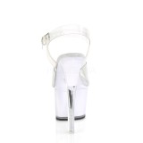 Transparent 18 cm ILLUMINATOR-708 led platform pole dance high heels shoes