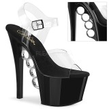 Transparent 18 cm KNUCKS-708 pole dance high heels schuhe