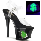 Transparent 18 cm MOON-708USD pole dance sandaletten high heels