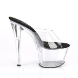 Transparent 18 cm PLEASER SKY-301-2 Plateau Mules Schuhe