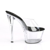 Transparent 18 cm PLEASER SKY-301-2 Platform Mules Shoes