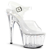 Transparent 18 cm Pleaser ADORE-708LS Plateau High Heels