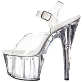 Transparent 18 cm Pleaser ADORE-708LS Plateau High Heels