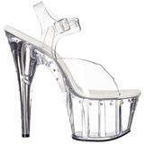 Transparent 18 cm Pleaser ADORE-708LS Plateau High Heels