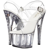 Transparent 18 cm Pleaser ADORE-708LS Plateau High Heels