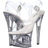 Transparent 18 cm Pleaser MOON-708 Plateau High Heels