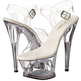 Transparent 18 cm Pleaser MOON-708DM Plateau High Heels