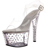 Transparent 18 cm Pleaser STARDUST-708 High Heels Platform