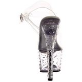 Transparent 18 cm Pleaser STARDUST-708 Plateau High Heels